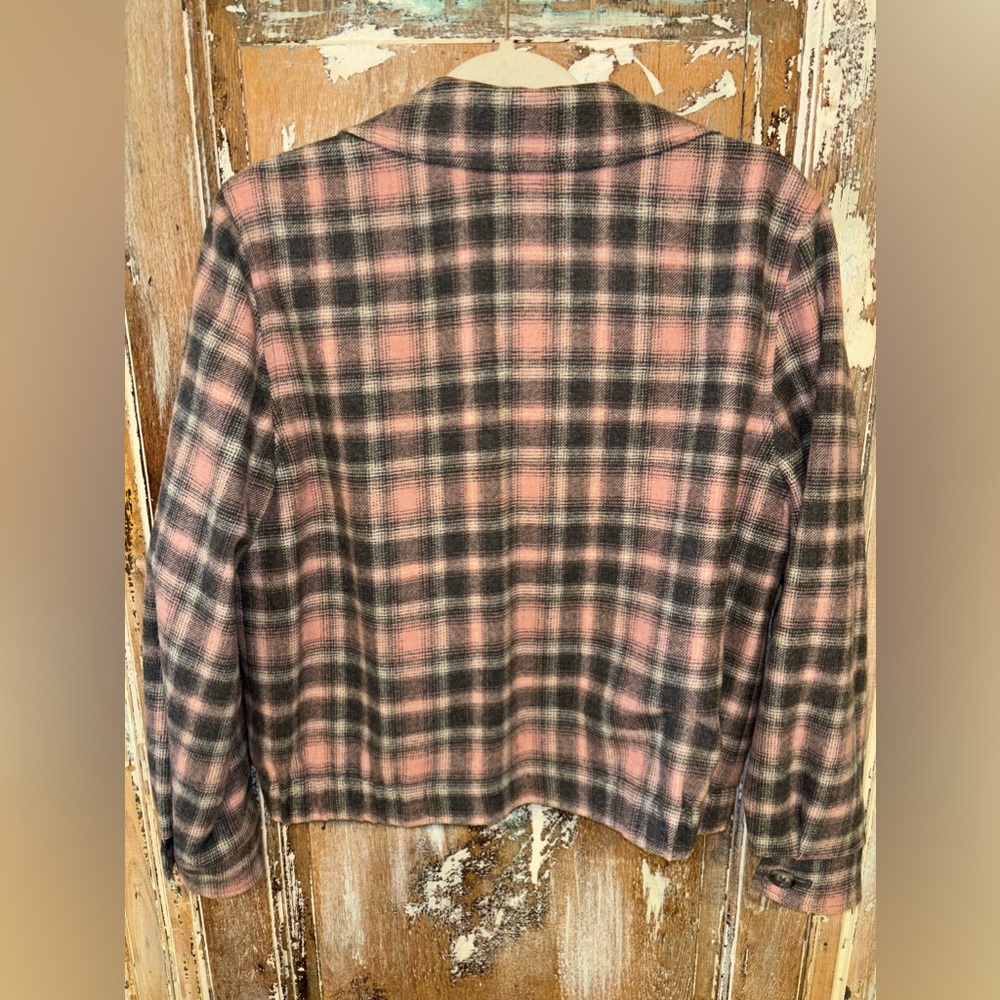 Pendleton Wool Button Down Jacket Pink And Gray P… - image 7